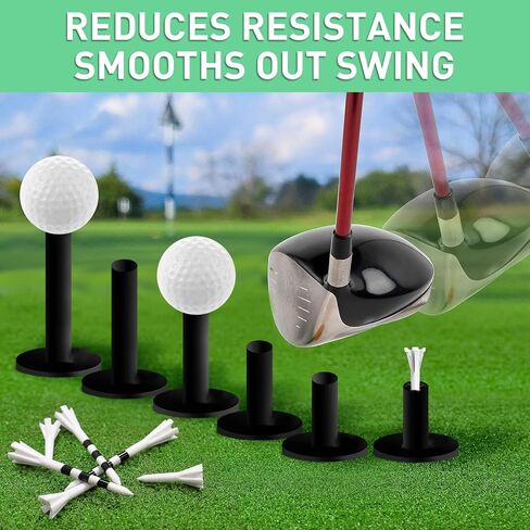 FINGER TEN Golf Rubber Tees Driving Range 3 Inch 1.5'' 2.25'' 2.75'' 3.13'' Tee Holder for Mat 1.5'' 2'' with Plastic Tees Indoor Outdoor Use in Saudi Arabia