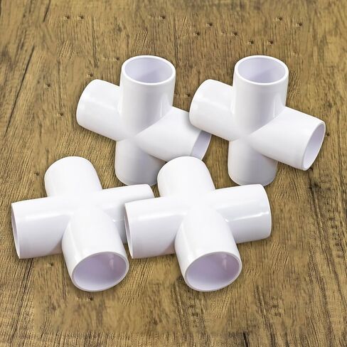 2 قطعة 1 بوصة SCH40 4 طريقة الصليب PVC موصل الكوع وصلة أنابيب اقتران المقبس الأبيض x المقبس للأثاث DIY in Saudi Arabia