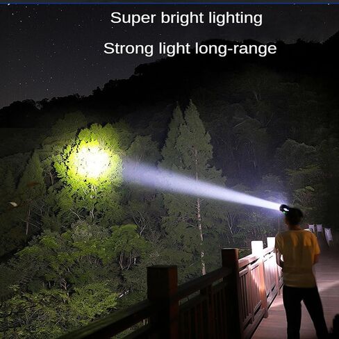 LED Rechargeable Headlamp, 90,000 Lumens Super Bright with 4 Modes & IPX6 Level Waterproof USB Rechargeable Zoom Headlamp, 90° Adjustable Outdoor Camping, Cycling, Climbing, Home in Saudi Arabia