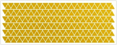LiteMark Reflective Triangle Sticker for Bike, Helmet, Yellow, 0.5 Inch - Pack of 228 Pcs in Saudi Arabia