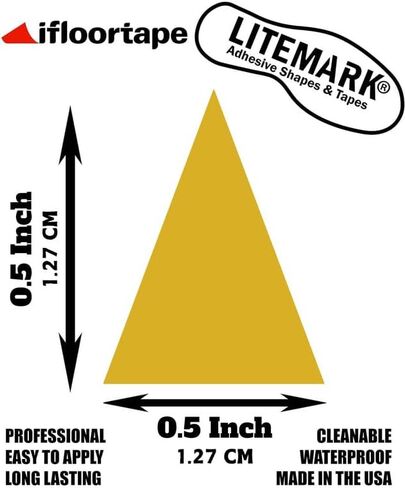 LiteMark Reflective Triangle Sticker for Bike, Helmet, Yellow, 0.5 Inch - Pack of 228 Pcs in Saudi Arabia