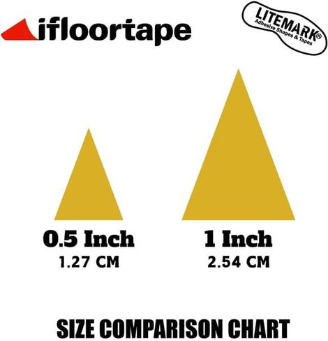 LiteMark Reflective Triangle Sticker for Bike, Helmet, Yellow, 0.5 Inch - Pack of 228 Pcs in Saudi Arabia