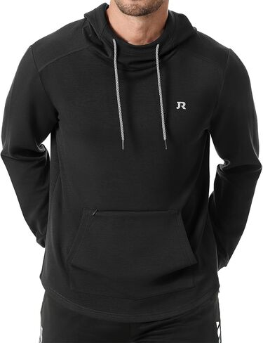 JMIERR Mens Athletic Hoodies Sport Sweatshirt Solid Muscle Fit Drawstring Pullover Sweatshirts with Zipper Kanga Pockets in Saudi Arabia