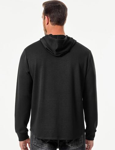 JMIERR Mens Athletic Hoodies Sport Sweatshirt Solid Muscle Fit Drawstring Pullover Sweatshirts with Zipper Kanga Pockets in Saudi Arabia