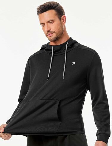 JMIERR Mens Athletic Hoodies Sport Sweatshirt Solid Muscle Fit Drawstring Pullover Sweatshirts with Zipper Kanga Pockets in Saudi Arabia