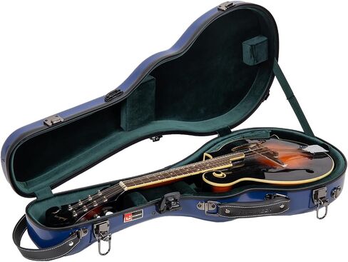 Crossrock Fiberglass F-Style Mandolin Case, with Accessory Compartment, Backpack Straps, TSA Lock-Mint Blue (CRF2020MFMB) in Saudi Arabia