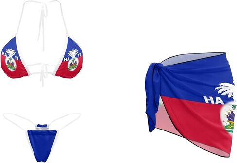 2 Piece Women's Triangle Tie Side Bikini Sets Swimsuit Cover Ups Beach Skirt Sexy Bathing Suit Clear Straps Bikini in Kuwait