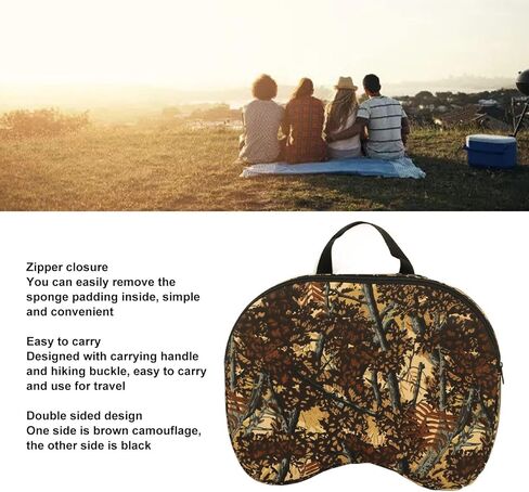 وسادة مقعد الصيد Alomejor، سميكة غير منتظمة مموهة مقاومة للماء في الهواء الطلق، وسادة مقعد للاستاد مع سحاب للإغلاق in Kuwait