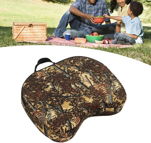 وسادة مقعد الصيد Alomejor، سميكة غير منتظمة مموهة مقاومة للماء في الهواء الطلق، وسادة مقعد للاستاد مع سحاب للإغلاق in Kuwait