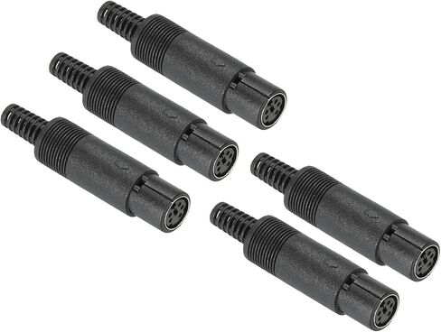 PATIKIL S-Video DIN Mini Female Socket 6 Pin Signal Transmission for TV, DVD Player Pack of 5 in Saudi Arabia