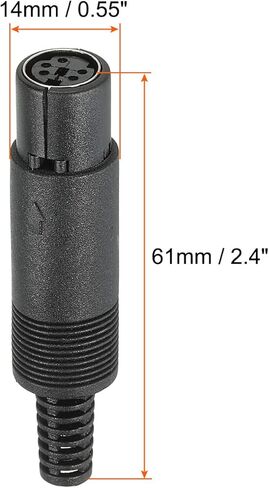 PATIKIL S-Video DIN Mini Female Socket 6 Pin Signal Transmission for TV, DVD Player Pack of 5 in Saudi Arabia