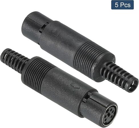 PATIKIL S-Video DIN Mini Female Socket 6 Pin Signal Transmission for TV, DVD Player Pack of 5 in Saudi Arabia