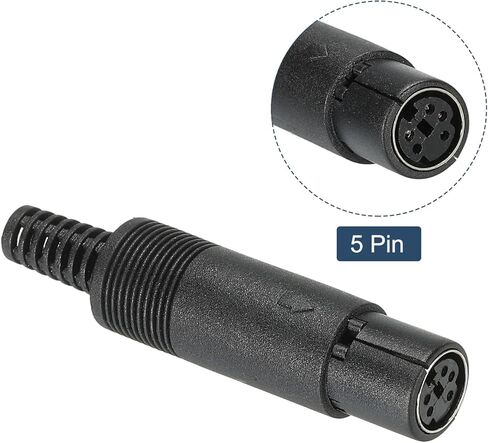 PATIKIL S-Video DIN Mini Female Socket 6 Pin Signal Transmission for TV, DVD Player Pack of 5 in Saudi Arabia
