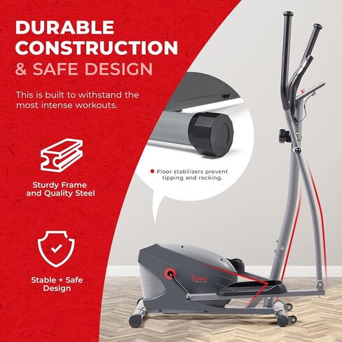 Sunny Health & Fitness Essential Interactive Series Seated Elliptical - SF-E322004 in Saudi Arabia