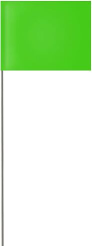 Plain White Vinyl Marking Flag - 4″ x 5″ with 21" Wire Staff - Case of 500 in Saudi Arabia