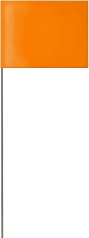 Plain White Vinyl Marking Flag - 4″ x 5″ with 21" Wire Staff - Case of 500 in Saudi Arabia