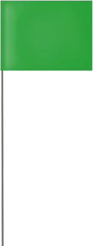 Plain White Vinyl Marking Flag - 4″ x 5″ with 21" Wire Staff - Case of 500 in Saudi Arabia