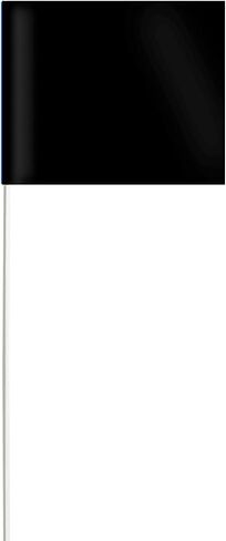 Plain White Vinyl Marking Flag - 4″ x 5″ with 21" Wire Staff - Case of 500 in Saudi Arabia