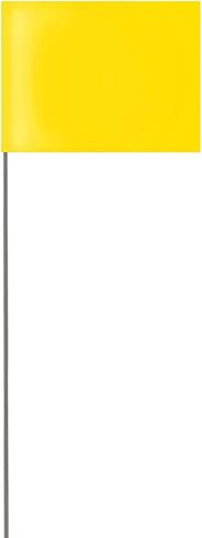 Plain White Vinyl Marking Flag - 4″ x 5″ with 21" Wire Staff - Case of 500 in Saudi Arabia