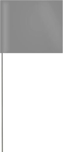 Plain White Vinyl Marking Flag - 4″ x 5″ with 21" Wire Staff - Case of 500 in Saudi Arabia