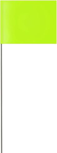 Plain White Vinyl Marking Flag - 4″ x 5″ with 21" Wire Staff - Case of 500 in Saudi Arabia