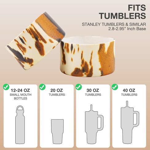 Set of 2 Silicone Boot for Stanley 40 oz Tumbler, Bottom Protector for Stanley Cup 40 oz, Bottom Boot Compatible with Stanley Cup 40oz/30oz/20oz, Silicone Boot for Bottles & Tumblers in Saudi Arabia
