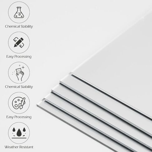 صفائح أكريليك مرآة فضية، 4 عبوات من صفائح أكريليك مربعة مقاس 12 × 12 بوصة بسمك 1/8 بوصة (3 مم) صفائح بلاستيكية صلبة مرآة فضية اللون للقطع والقطع والنقش بالليزر in Kuwait