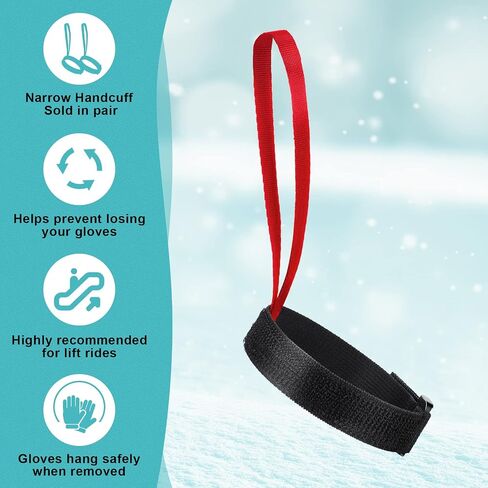 4 Pieces Sport Glove Strap Glove Leash Wrist Strap Ski Handcuff for Hanging Glove, Outdoor in Saudi Arabia