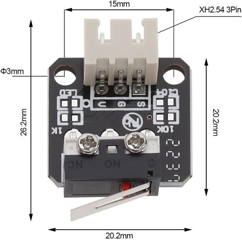 5 قطعة مفتاح حد 3 دبوس متوافق مع طابعات Ender-3 / Ender-3 S/Ender-3 Pro/Ender-3 V2 / Ender-3 Max/CR-10 / CR-10 V3 / CR-10 S4 ثلاثية الأبعاد in Saudi Arabia