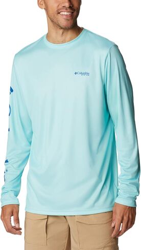 كأس Columbia للرجال من Terminal Tackle PFG Carey Chen بأكمام طويلة، Gulf Stream/Vivid Blue Reef Cup، مقاس X-Small in Saudi Arabia