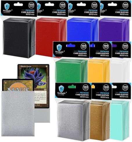1000CT MTG Card Sleeves, Clear Front Textured Back Card Sleeves Deck Card Protectors, Standard Size Card Sleeves for Magic The Gathering, Baseball Card, Sports Cards, Game Card in Kuwait