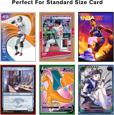 1000CT MTG Card Sleeves, Clear Front Textured Back Card Sleeves Deck Card Protectors, Standard Size Card Sleeves for Magic The Gathering, Baseball Card, Sports Cards, Game Card in Kuwait