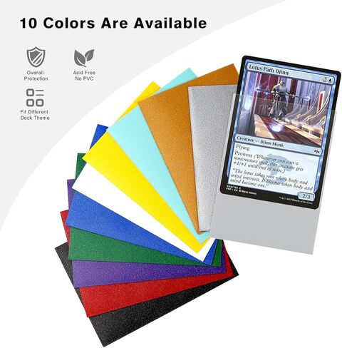1000CT MTG Card Sleeves, Clear Front Textured Back Card Sleeves Deck Card Protectors, Standard Size Card Sleeves for Magic The Gathering, Baseball Card, Sports Cards, Game Card in Kuwait