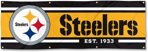 لافتة WinCraft Pittsburgh Steelers كبيرة مقاس 2×6 أقدام in Saudi Arabia