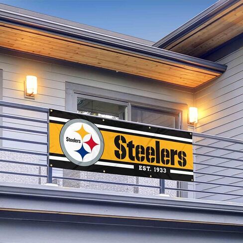 لافتة WinCraft Pittsburgh Steelers كبيرة مقاس 2×6 أقدام in Saudi Arabia