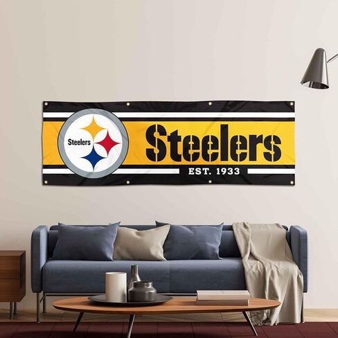 لافتة WinCraft Pittsburgh Steelers كبيرة مقاس 2×6 أقدام in Saudi Arabia