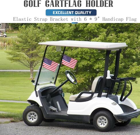 قطعتان من عربة الجولف العلم الأمريكي، ملحقات لسيارة الجولف المتطورة، أشياء رائعة لسيارات الجولف in Kuwait