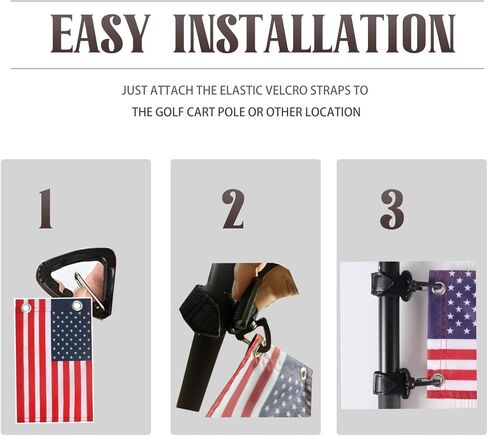 قطعتان من عربة الجولف العلم الأمريكي، ملحقات لسيارة الجولف المتطورة، أشياء رائعة لسيارات الجولف in Kuwait