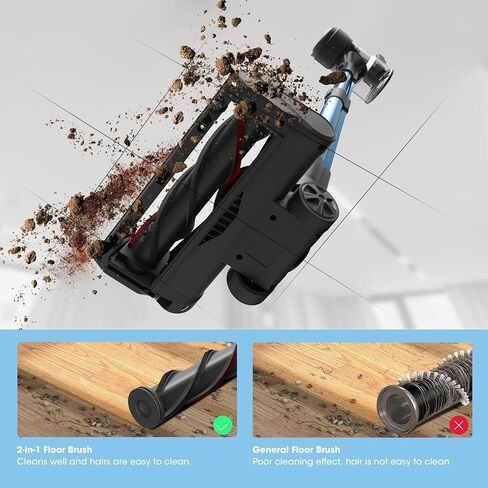 Cordless Vacuum Cleaner with Dust Cup, LED Headlights, Removable Stick Vac, Crevice Tool, Cordless Vacuum for Household Pet Hair, Carpet and Hard Floors, 45min Runtime, C1 in Saudi Arabia