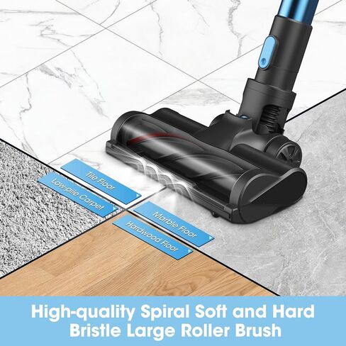 Cordless Vacuum Cleaner with Dust Cup, LED Headlights, Removable Stick Vac, Crevice Tool, Cordless Vacuum for Household Pet Hair, Carpet and Hard Floors, 45min Runtime, C1 in Saudi Arabia