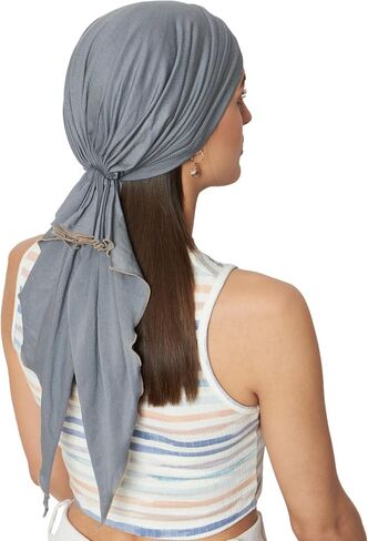 Chemo Headwear Pre Tied Ruffle Cap for Cancer Hair Loss Women Soft Bamboo in Saudi Arabia