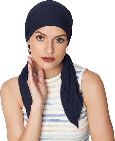 غطاء رأس كيمو مربوط مسبقًا بكشكشة لتساقط الشعر للنساء من الخيزران الناعم in Kuwait