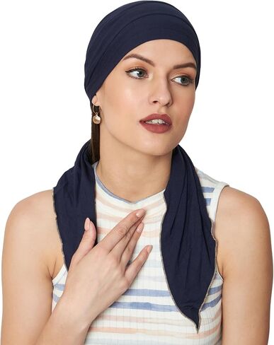 غطاء رأس كيمو مربوط مسبقًا بكشكشة لتساقط الشعر للنساء من الخيزران الناعم in Kuwait