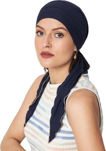 غطاء رأس كيمو مربوط مسبقًا بكشكشة لتساقط الشعر للنساء من الخيزران الناعم in Kuwait