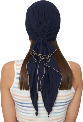 غطاء رأس كيمو مربوط مسبقًا بكشكشة لتساقط الشعر للنساء من الخيزران الناعم in Kuwait