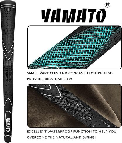 مقابض نادي الجولف ياماتو جونيور مصممة لتوفير الراحة والتحكم مثالية للاعبي الجولف الصغار والأطفال (أسود-8 قطع) in Kuwait