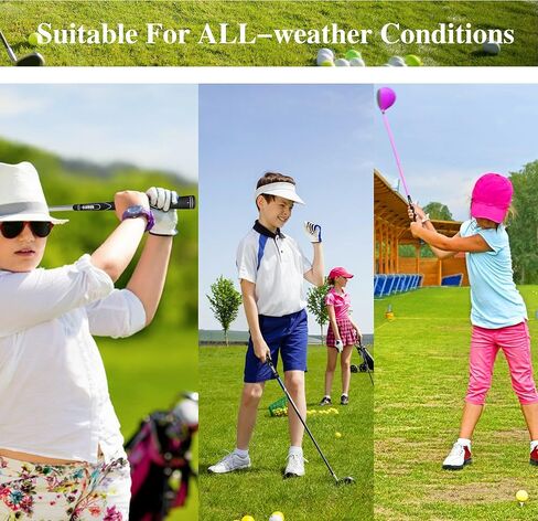 مقابض نادي الجولف ياماتو جونيور مصممة لتوفير الراحة والتحكم مثالية للاعبي الجولف الصغار والأطفال (أسود-8 قطع) in Kuwait