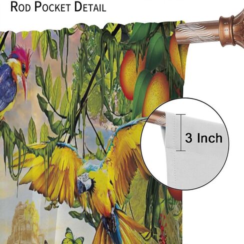 Cartoon Animal Curtains Green Bamboo Forest Jungle Safari Animal Blackout Curtains for Kids Bedroom Window Treatments Thermal Insulated Drapes, 42x45 inch in Saudi Arabia