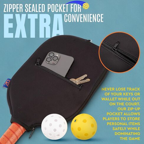 غطاء مجداف Roo Pickleball مزيج من الأناقة والحماية | أغطية مجداف كرة البيسبول | أغطية كرات البيسبول من النيوبرين للمجاديف | إكسسوارات كرة المخلل | قضية بيكلبول in Saudi Arabia