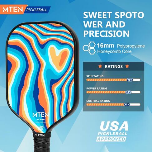 Pickleball Paddles, Carbon Fiber Pickleball Paddles, Lightweight Pickle Ball Paddle, Carbon Fiberglass Surface, USAPA Approved, Beginners & Competition, 1Pcs in Saudi Arabia
